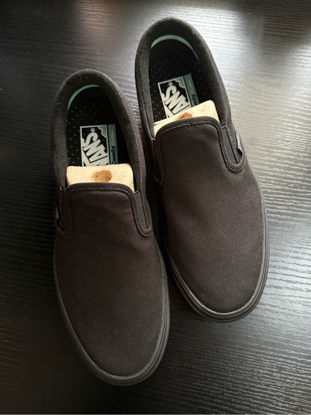 Vans Classic Slip-On Canvas Loafers in Black